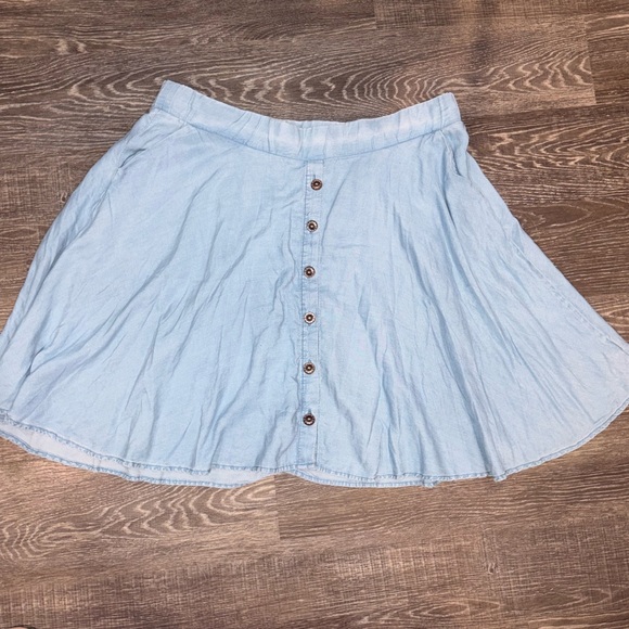 torrid Dresses & Skirts - Light Blue A-Line Button Skirt